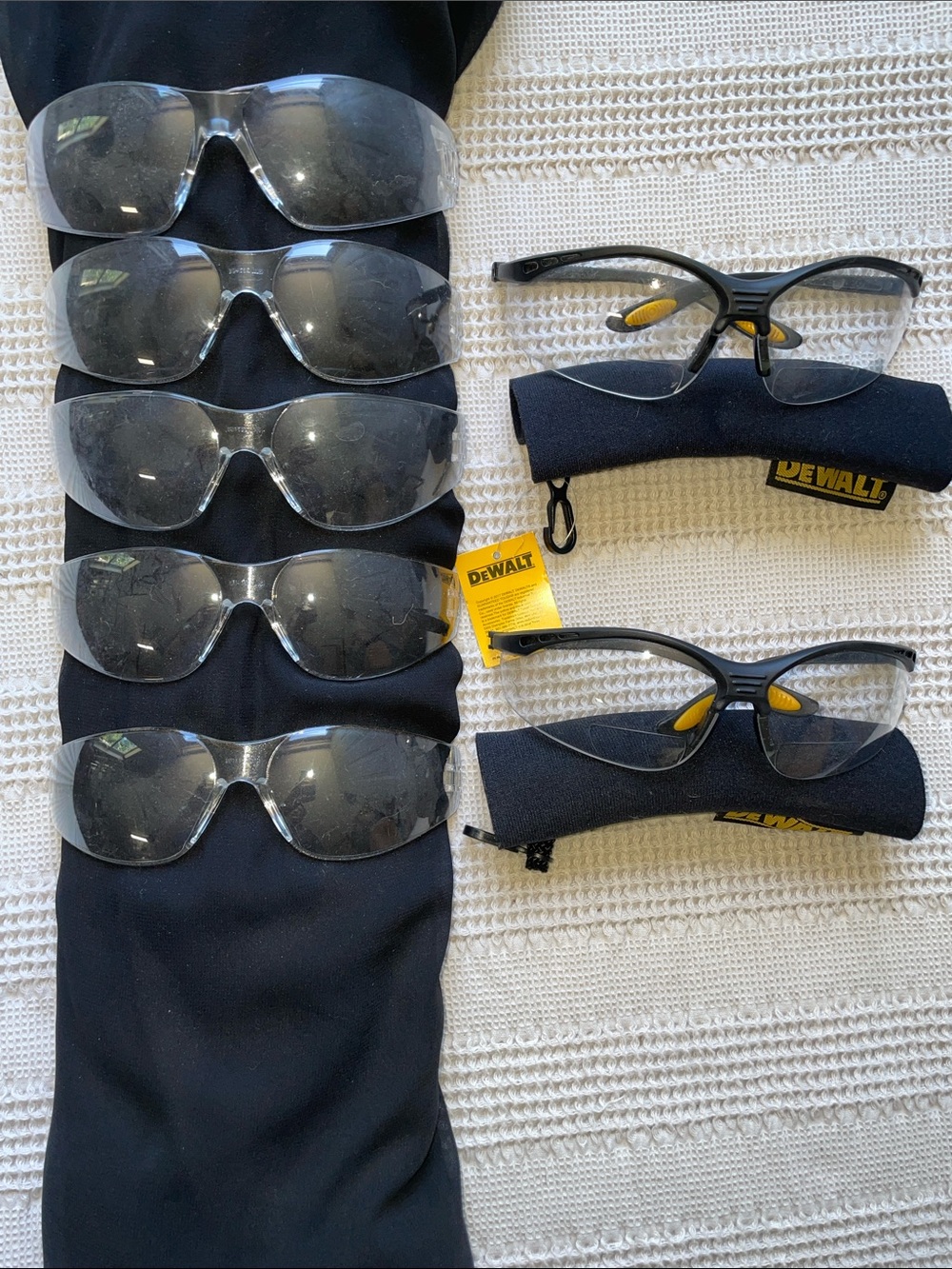 DEWALT Clear Lens Safety Glasses with Black & Yellow Frames